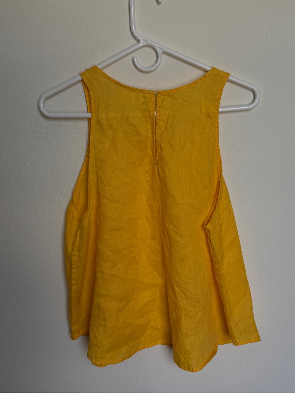 Anthropologie MAEVE Canary Yellow Summer Tank 100% Linen - Picture 4 of 6